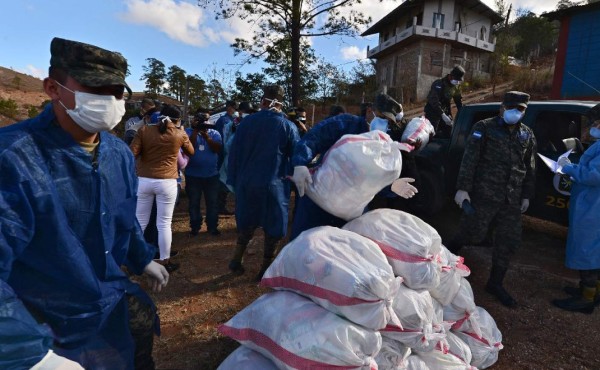 Militares de Honduras distribuyen alimentos entre 800,000 familias pobres