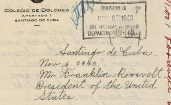 La carta que Fidel Castro le mandó al presidente Roosevelt cuando tenía 14 años