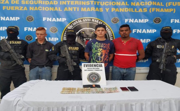 Capturan a tres presuntos extorsionadores en Tegucigalpa