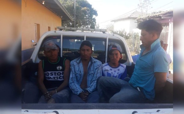 Capturan a cuatro supuestos miembros de banda criminal en Lepaterique