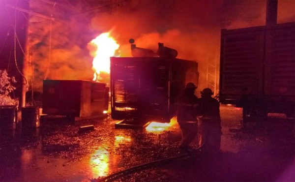 Investigan si hubo mano criminal tras incendio en planta térmica de La Ceiba