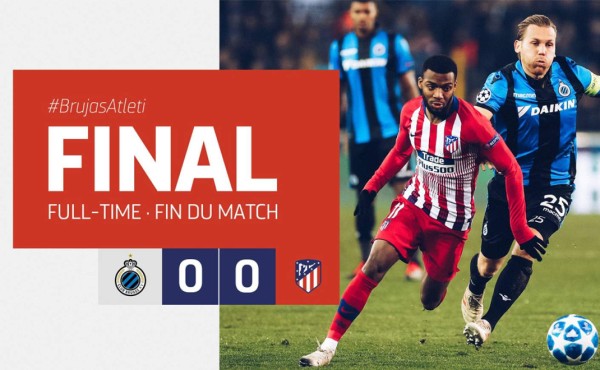 UCL: El Atlético de Madrid no pasa del empate 0-0 con el Brujas