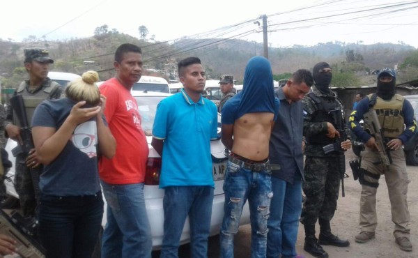 Capturan a cinco supuestos criminales en Tegucigalpa