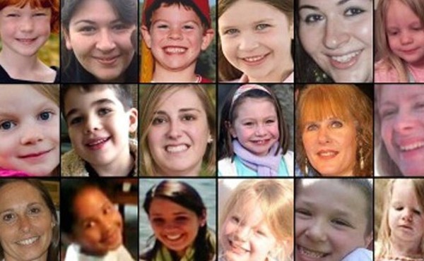 Algunas de las víctimas de la matanza en la escuela Sandy Hook ocurrida en diciembre de 2012.