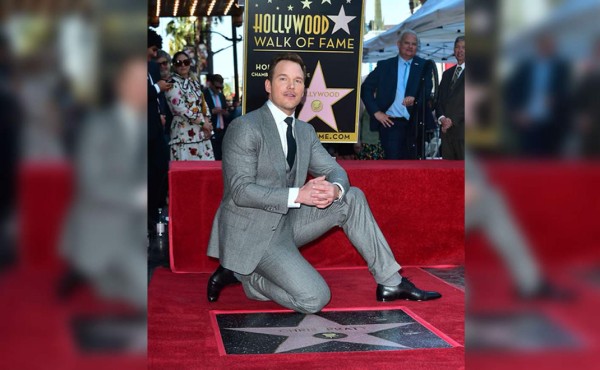 Chris Pratt recibió su estrella en Hollywood