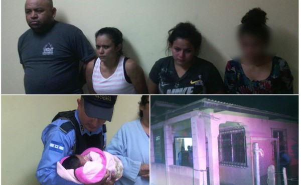 Policía recupera a bebé raptada por una familia en San Pedro Sula