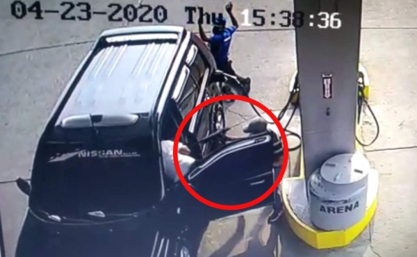 Video muestra asalto en gasolinera de Tegucigalpa en plena cuarentena  