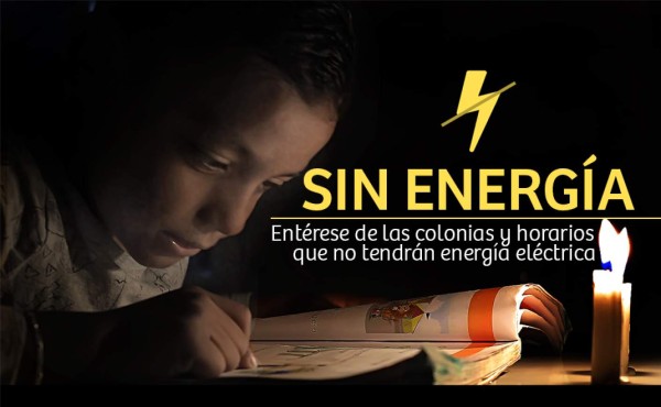 Sectores de San Pedro Sula, Choloma, Copán, Ocotepeque, Lempira y Francisco Morazán sin energía mañana