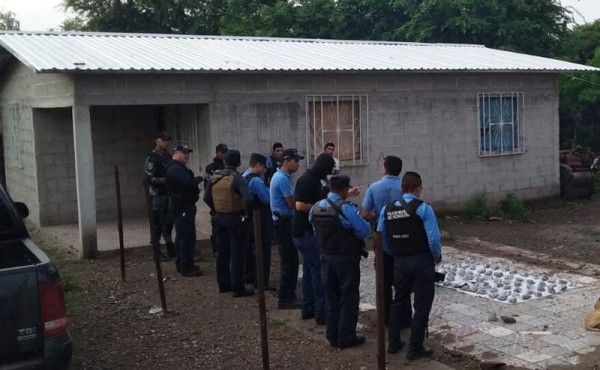 El decomiso de droga en una vivienda en Comayagua.