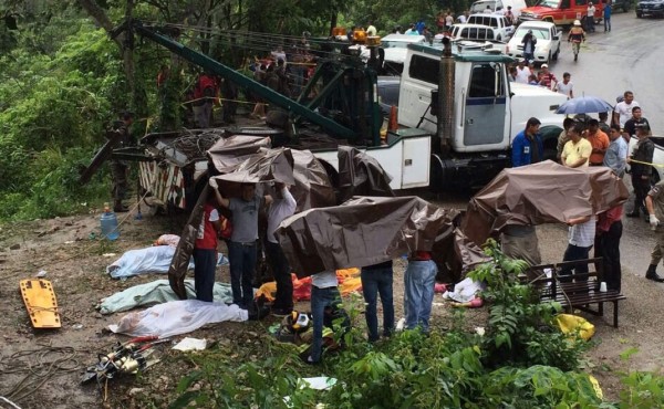 14 muertos por accidente de bus en el occidente de Honduras