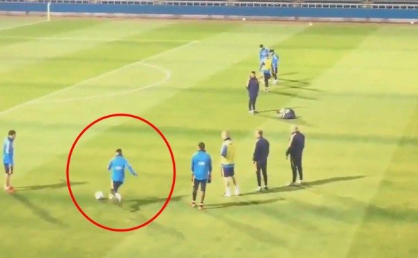 El gol imposible de Messi en un entrenamiento