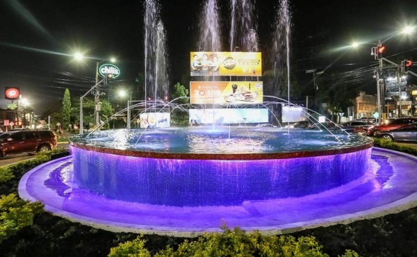 Habilitan nueva Fuente Luminosa de San Pedro Sula