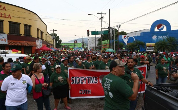 Principales sindicatos de Honduras exigieron derechos y oportunidades en su día.