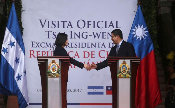 Presidenta de Taiwán busca fortalecer relaciones con Honduras 