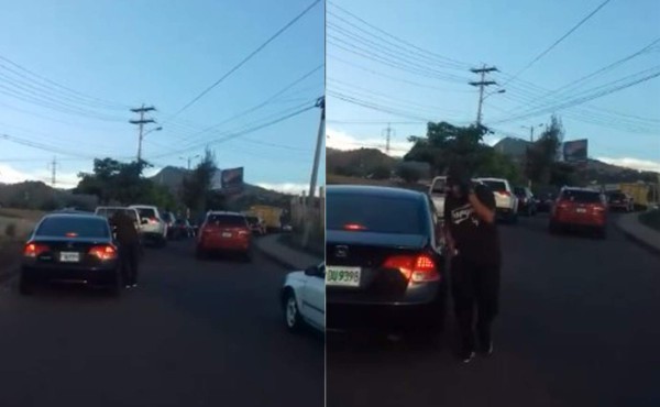 Video: captan a ladrón asaltando un vehículo en Tegucigalpa