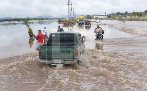 Lluvias inundan por tercera vez el Valle de Sula