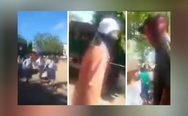 Encapuchados en Choluteca sacan a escolares de escuela