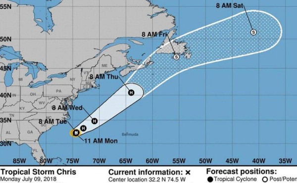 Tormenta Chris se convertirá en huracán de camino al noreste de EEUU