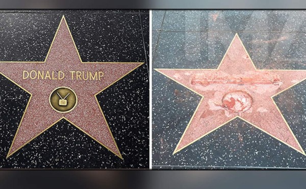 Así destruyeron la estrella de Trump