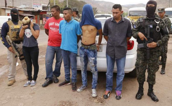 Capturan a cinco supuestos criminales en Tegucigalpa