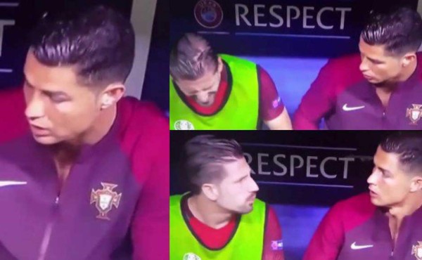 El golpe de Cristiano Ronaldo a un compañero en la final de la Eurocopa