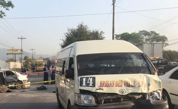 Un muerto y dos heridos deja accidente en San Pedro Sula