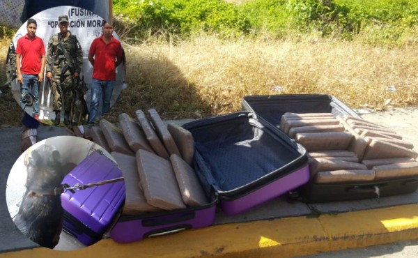 Decomisan un cargamento de supuesta droga en un bus en Omoa