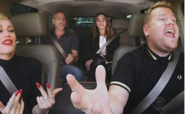 Gwen Stefani canta con George Clooney y Julia Roberts en Carpool Karaoke