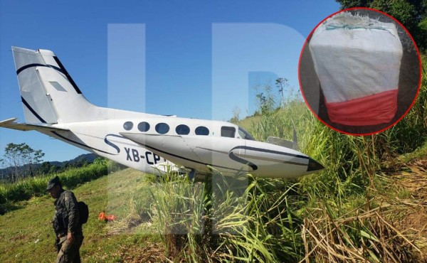 Ya suman 598 kilos de presunta cocaína de avioneta interceptada en La Mosquitia