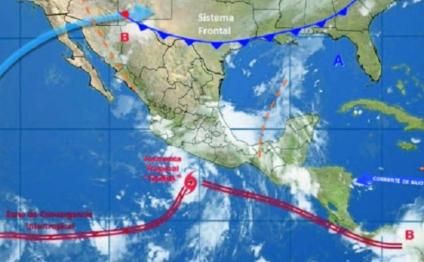Se forma la tormenta tropical Dora frente las costas del sur de México