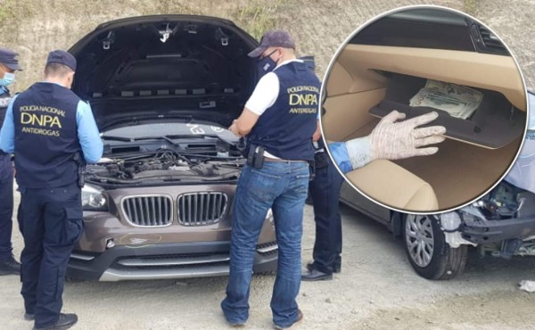 En el interior de la camioneta encontraron 10,200 dólares en denominación de 100 dólares.