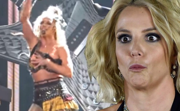 ¡Britney Spears casi termina sin sostén!