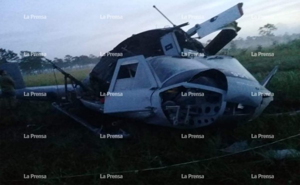 Se accidenta helicóptero de la Fuerza Aérea Hondureña en La Mosquitia