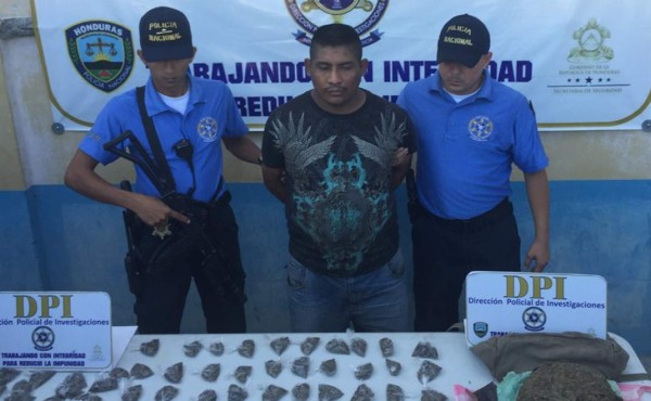 Capturan a supuesto distribuidor de droga en el norte de Honduras