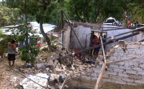 La casa de Uvaldo Pineda quedó totalmente destruida.