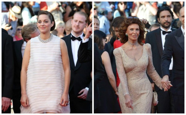 Marion Cotillard y Sophia Loren, duelo de estrellas en Cannes