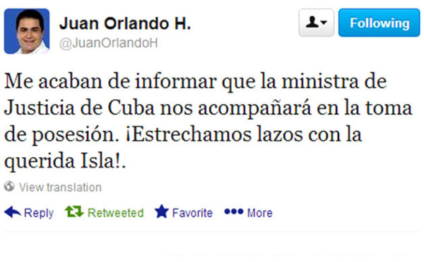 Honduras: Confirman asistencia de ministra cubana a traspaso