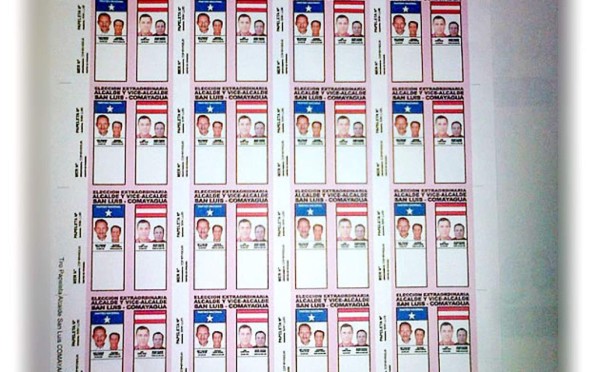 Imprimen 6,300 papeletas para elecciones en San Luis, Comayagua