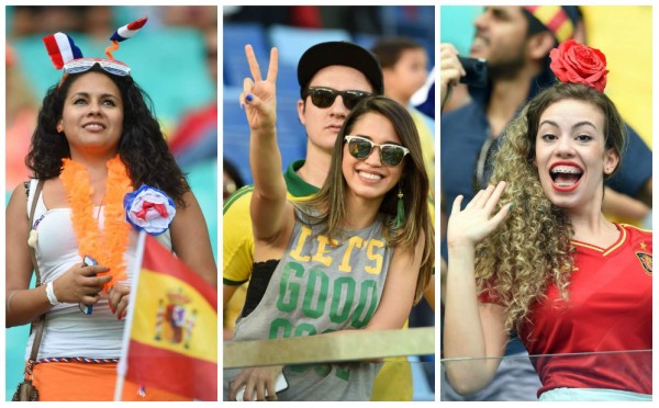 Las bellezas de la jornada en el Mundial Brasil 2014