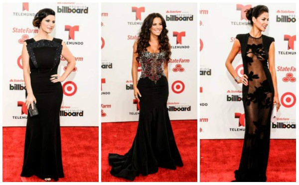 El color negro brilla en la alfombra roja de los Billboard latinos