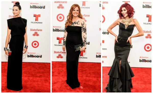 El color negro brilla en la alfombra roja de los Billboard latinos