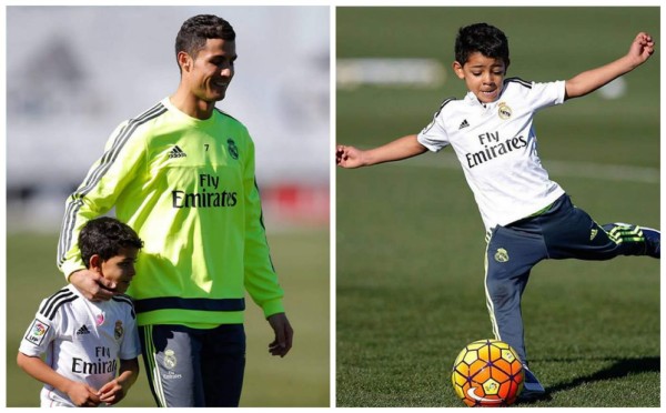 Cristiano Ronaldo presenta a su hijo como 'nuevo jugador del Real Madrid'