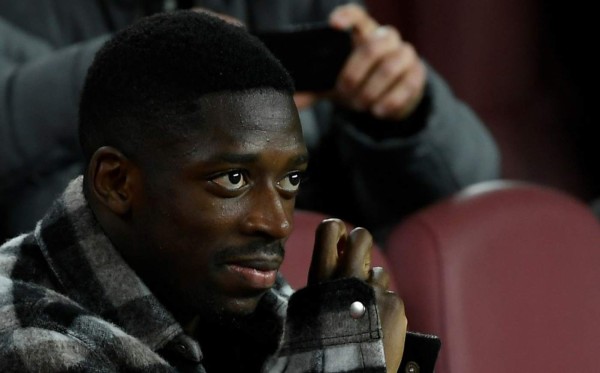 Dembélé da el susto en práctica del Barcelona