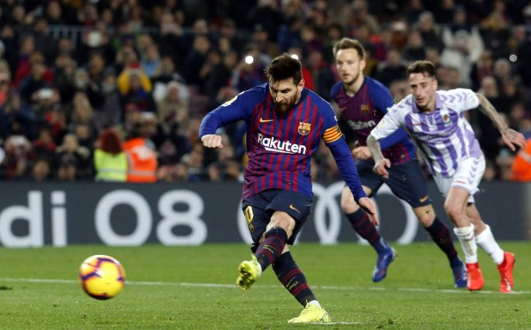 ¡Terrible error! El penal que falló Messi con el Barcelona ante Valladolid