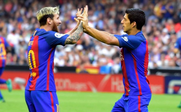 Messi y Luis Suárez comparten el Pichichi de la Liga española