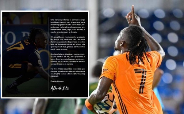 Alberth Elis se despide del Houston Dynamo con una emotiva carta: 'Gracias por hacerme sentir como en casa'