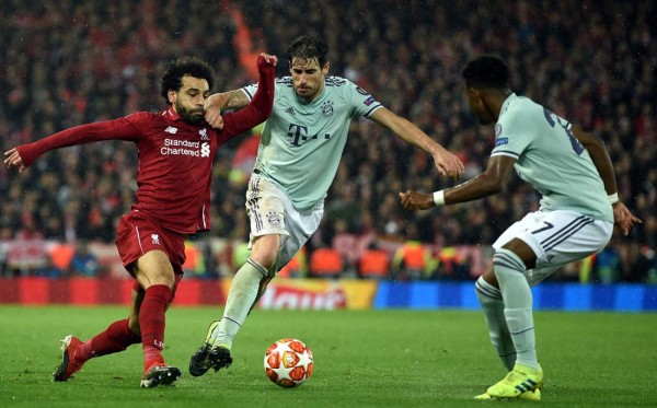 El Bayern sale con vida de Anfield frente al Liverpool en la Champions League