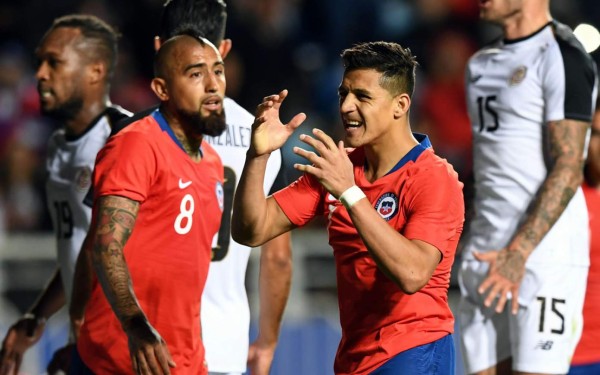 Chile perdió contra Costa Rica antes de medirse con Honduras en amistoso. Foto AFP
