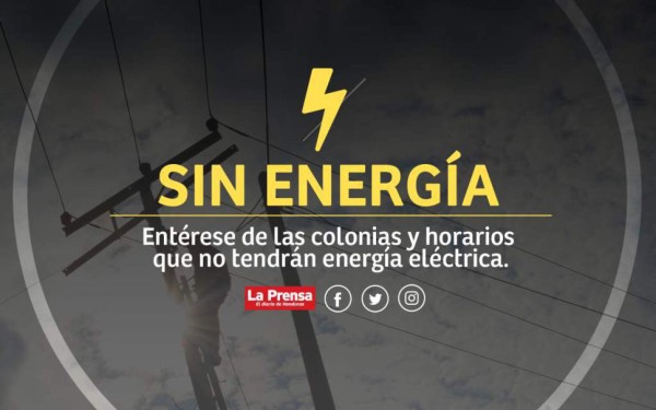 Tome nota: Suspensiones de energía para mañana martes