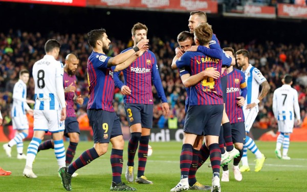 Barcelona ganó a la Real Sociedad y se acerca más al título de la Liga Española